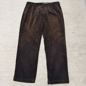 Polo Ralph Lauren Brown Corduroy Pants Polo Cords Pleated Men's 40x32 Preppy